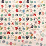Cotton Shirting Fabric - Reiko Koseki Collection - Button Pattern - nomura tailor