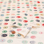 Cotton Shirting Fabric - Reiko Koseki Collection - Button Pattern - nomura tailor