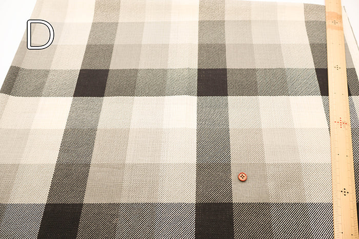 Cotton Slub Fabric -  Check - nomura tailor