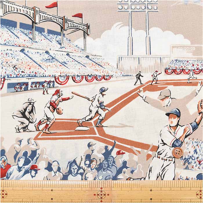 USA Cotton - ALEXANDER HENRY - American Pastime - nomura tailor