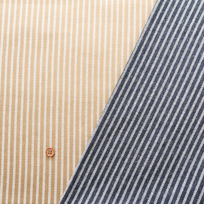 Cotton Twill Yarn-dyed Jacquard Fabric - Striped - nomura tailor