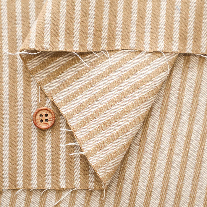 Cotton Twill Yarn-dyed Jacquard Fabric - Striped - nomura tailor