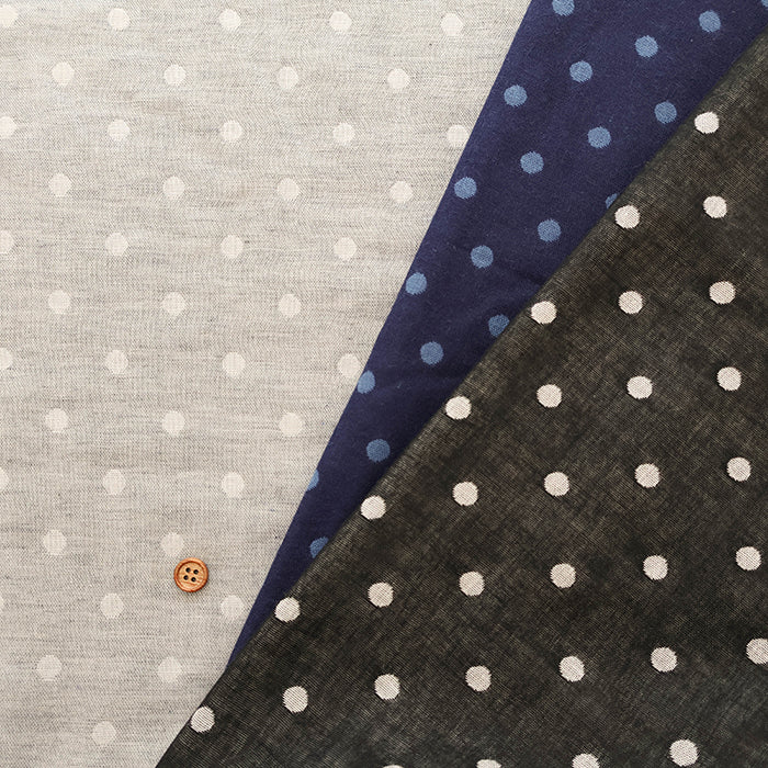 Cotton Yarn-dyed Double Gauze Fabric - Dot - nomura tailor