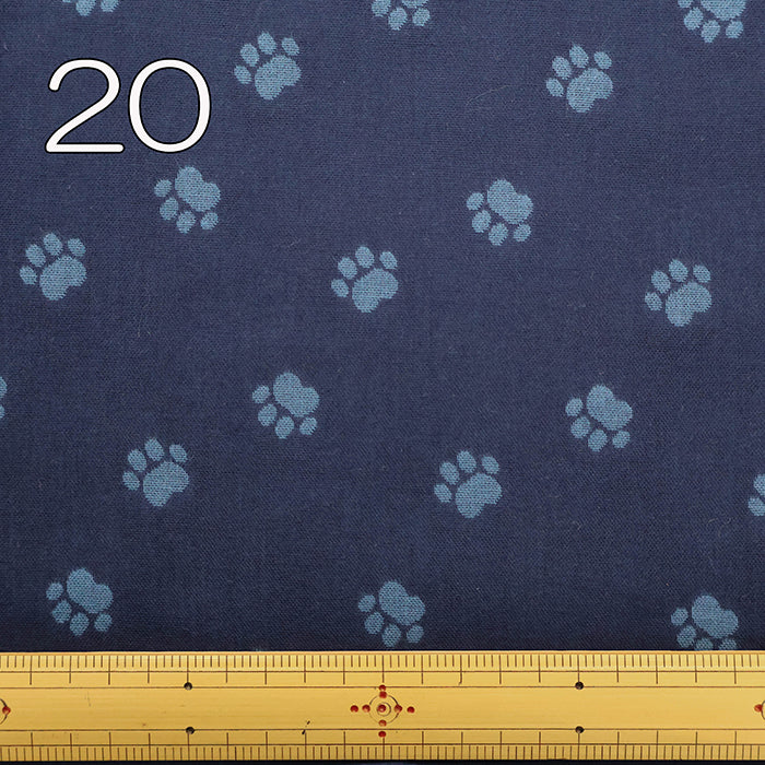 Cotton Yarn-dyed Double Gauze Fabric - Footprints - nomura tailor