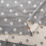 Cotton Yarn-dyed Double Gauze Fabric - Footprints - nomura tailor