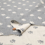 Cotton Yarn-dyed Double Gauze Fabric - Footprints - nomura tailor
