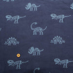 Cotton Yarn-dyed Double Gauze Fabric - Dinosaur Fossils - nomura tailor