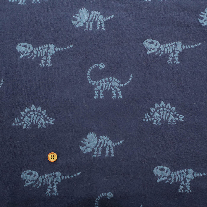 Cotton Yarn-dyed Double Gauze Fabric - Dinosaur Fossils - nomura tailor