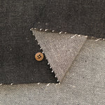 Okayama-made Organic Cotton Black Denim Fabric - Plain - nomura tailor