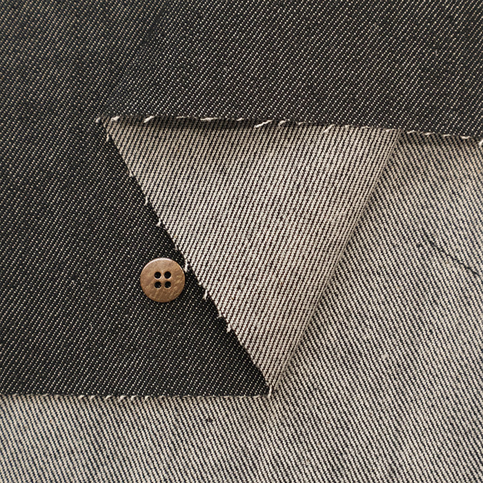 Kaihara 12oz Stretch Black Denim Fabric - Plain - nomura tailor