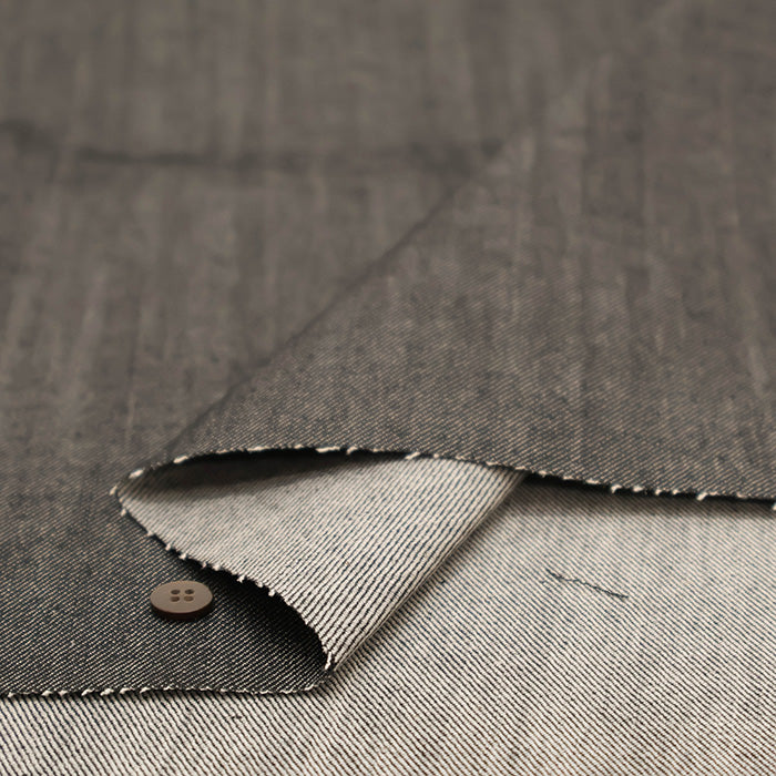 Kaihara 12oz Stretch Black Denim Fabric - Plain - nomura tailor