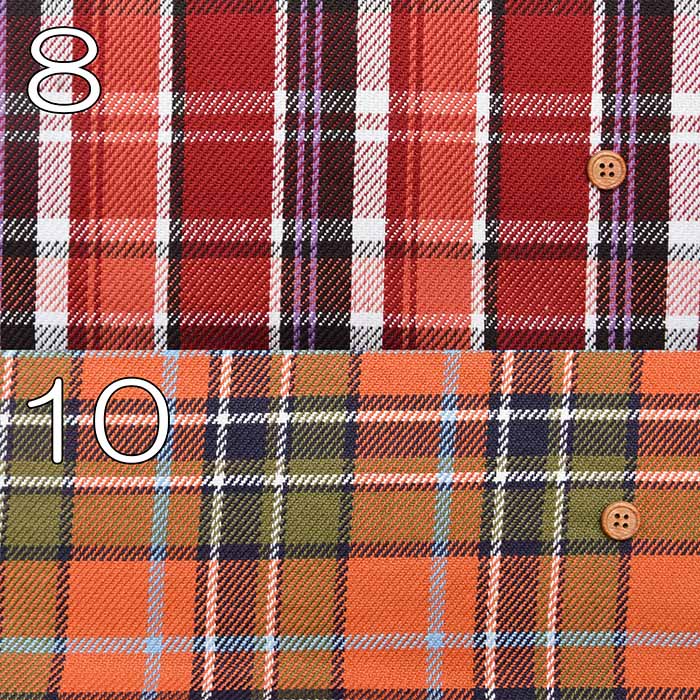 India-made Cotton Heavy Flannel Fabric - Check - nomura tailor