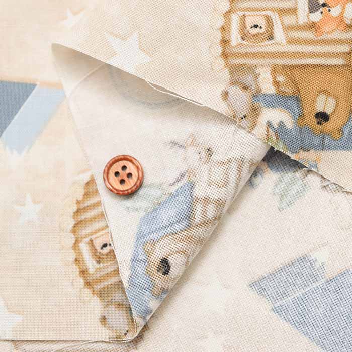 USA Cotton Fabric - Lodge Bear - nomura tailor