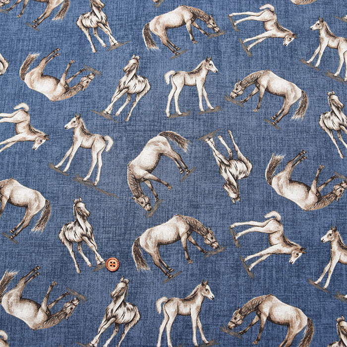USA Cotton sheeting fabric Horse - nomura tailor