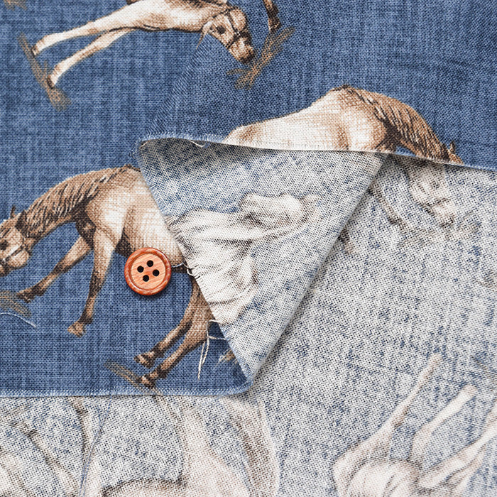 USA Cotton sheeting fabric Horse - nomura tailor
