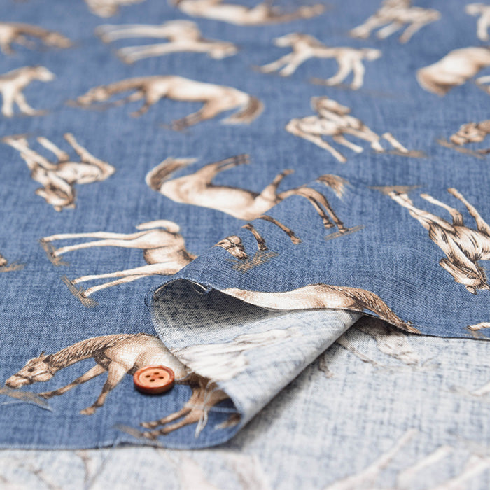 USA Cotton sheeting fabric Horse - nomura tailor