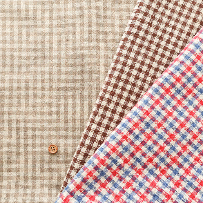 C/L Yarn-dyed Washer Fabric - Gingham Check(Small) - nomura tailor
