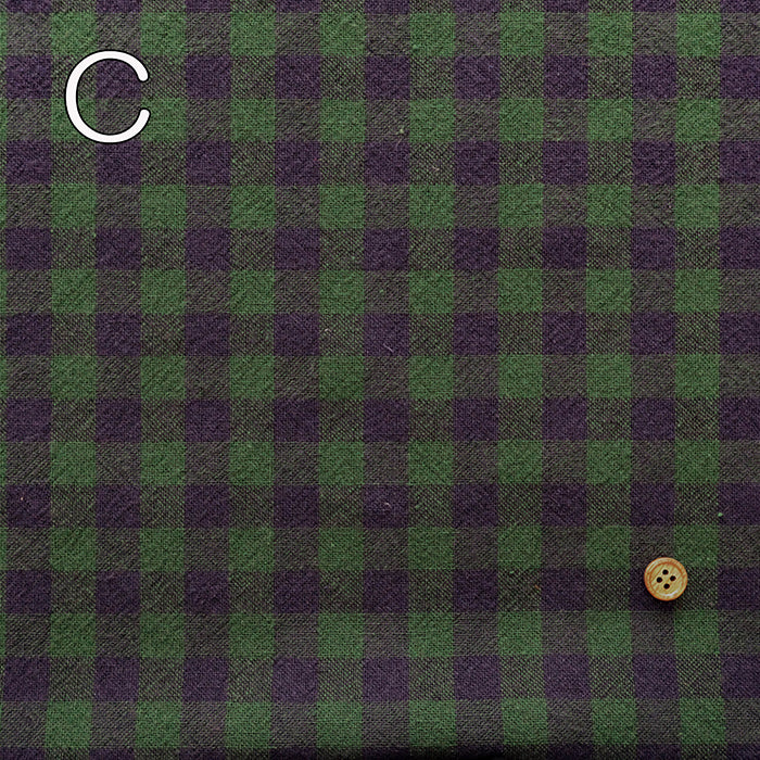 C/L Yarn-dyed Washer Fabric - Gingham Check(Medium) - nomura tailor