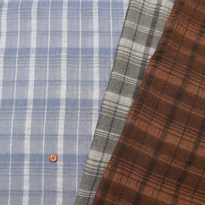 Bishu C/L Washer Shadow Check - nomura tailor