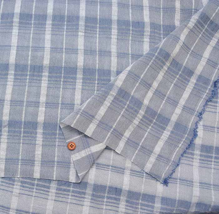 Bishu C/L Washer Shadow Check - nomura tailor