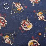 Cotton Scare Printed Fabric - God of wind and god ofthunder - nomura tailor