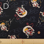 Cotton Scare Printed Fabric - God of wind and god ofthunder - nomura tailor