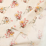 Cotton Scare Printed Fabric - God of wind and god ofthunder - nomura tailor