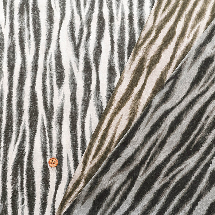 Cotton Muslin Printed Fabric - Zebra - nomura tailor