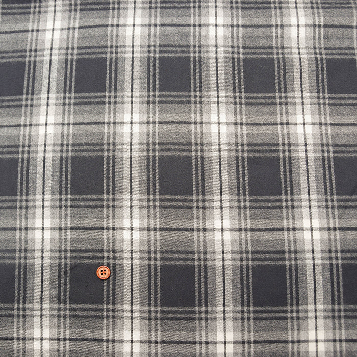 Brushed Cotton Check Fabric - nomura tailor