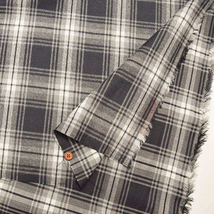 Brushed Cotton Check Fabric - nomura tailor