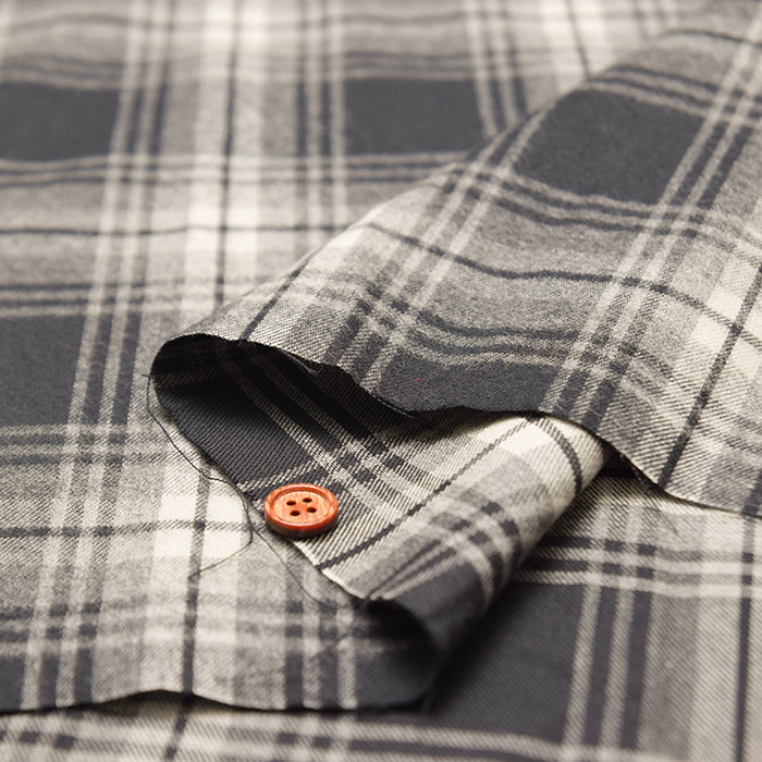 Brushed Cotton Check Fabric - nomura tailor