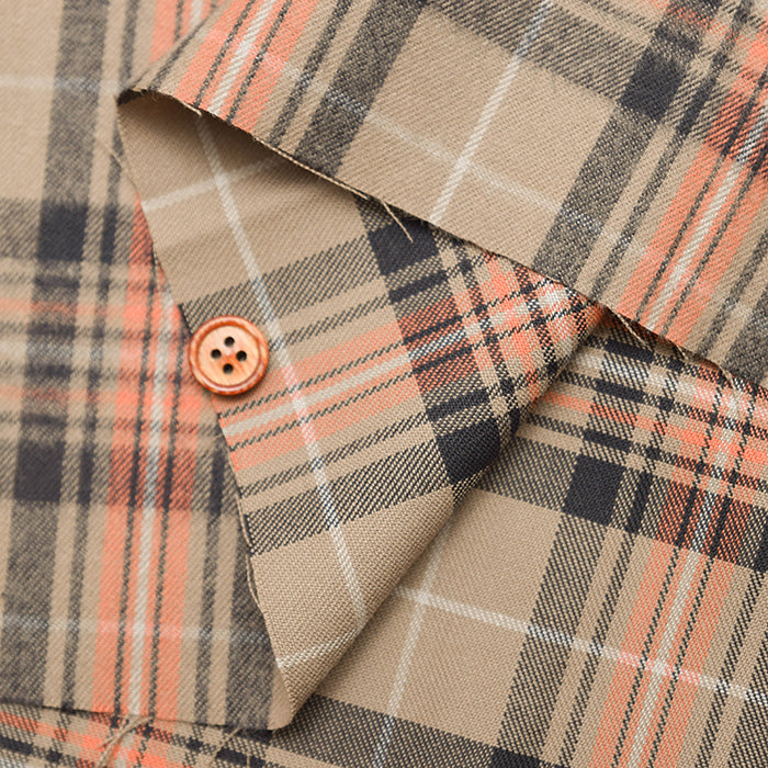 Brushed Cotton Check Fabric - nomura tailor
