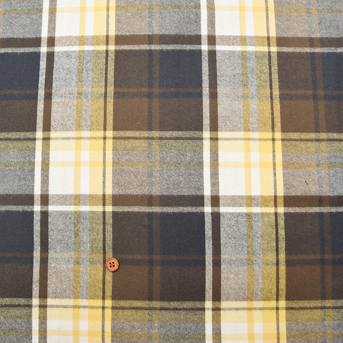 Brushed Cotton Check Fabric - nomura tailor
