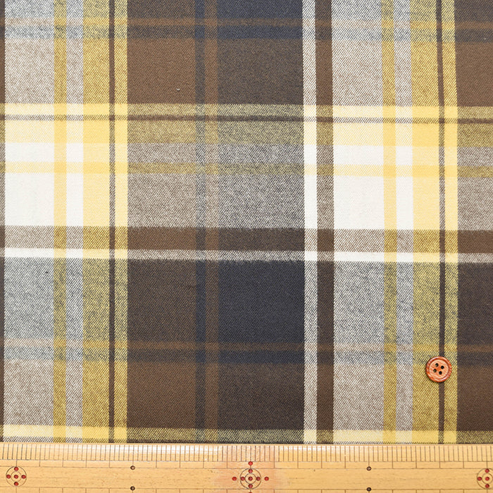 Brushed Cotton Check Fabric - nomura tailor
