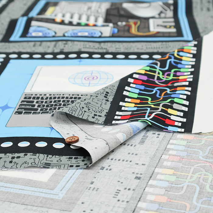 <Patterned Cut> USA Cotton Muslin printed Fabric (1 Pattern: Approx. 105cm × 60cm) - nomura tailor