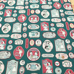 Cotton Shirting Fabric - YUWA Original Retro Pop - nomura tailor