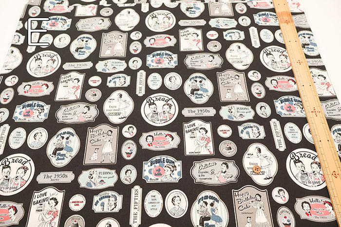 Cotton Shirting Fabric - YUWA Original Retro Pop - nomura tailor