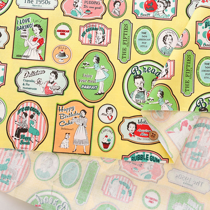Cotton Shirting Fabric - YUWA Original Retro Pop - nomura tailor