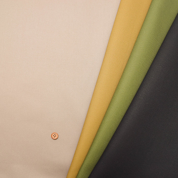 Cotton Double-Width Slightly Brushed Satin Fabric - Plain - nomura tailor