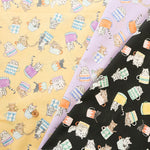 60"Cotton Lawn Fabric - Cat Cup - nomura tailor