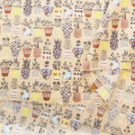 60"Cotton Lawn Fabric - Cat Cup - nomura tailor