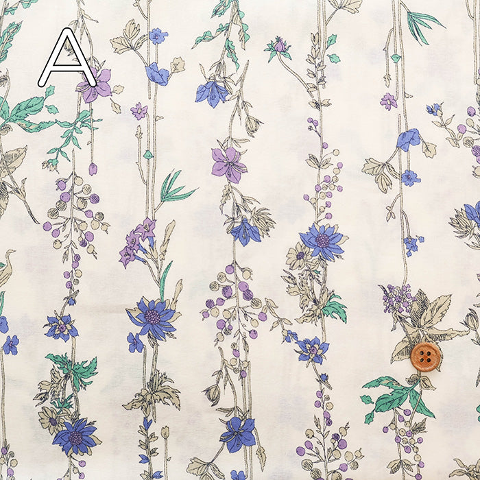 60"Cotton Lawn Fabric - Botanical - nomura tailor