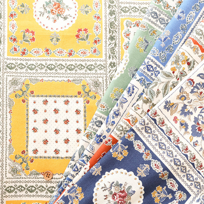 60"Cotton Lawn Fabric - Bandana Flower - nomura tailor
