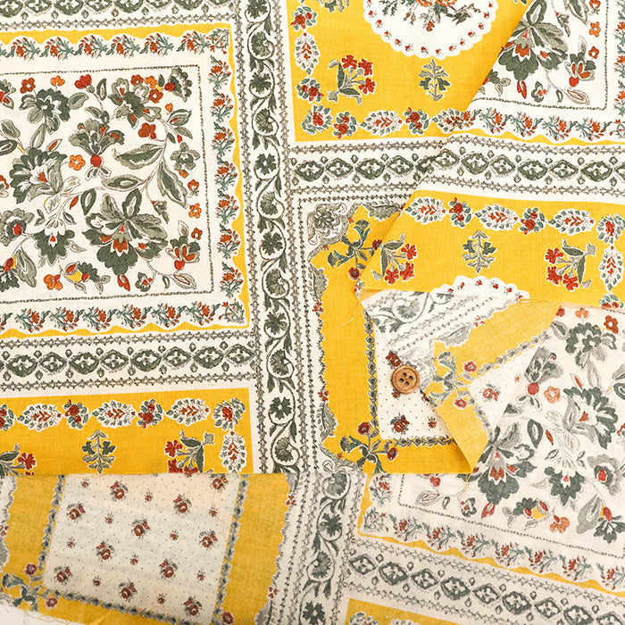 60"Cotton Lawn Fabric - Bandana Flower - nomura tailor