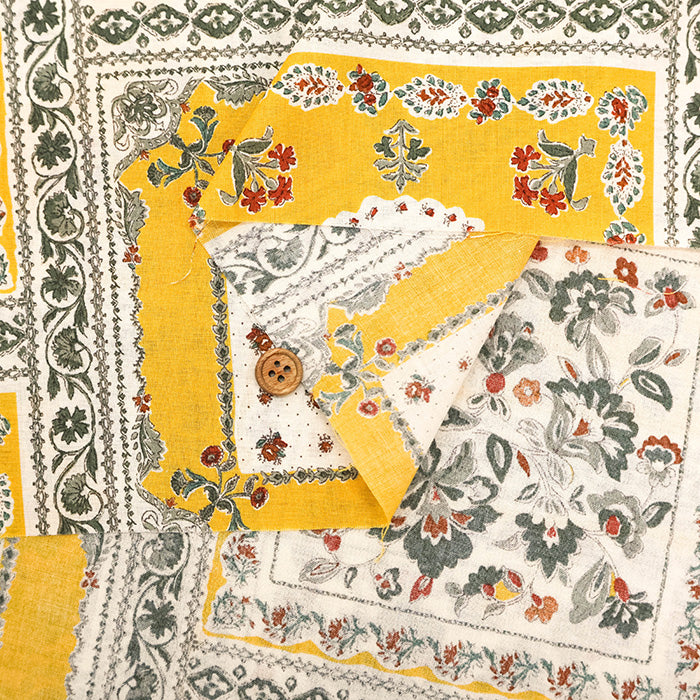 60"Cotton Lawn Fabric - Bandana Flower - nomura tailor