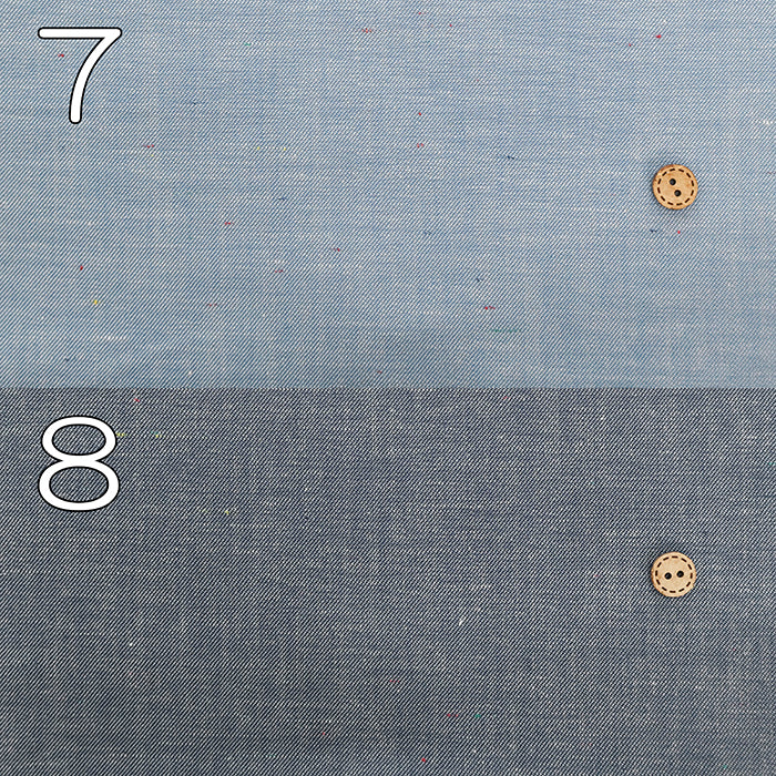 Cotton Color Nep Chambray Fabric - Plain - nomura tailor