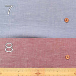 Cotton-Linen Yarn-Dyed Chambray Fabric - Solid Color - nomura tailor