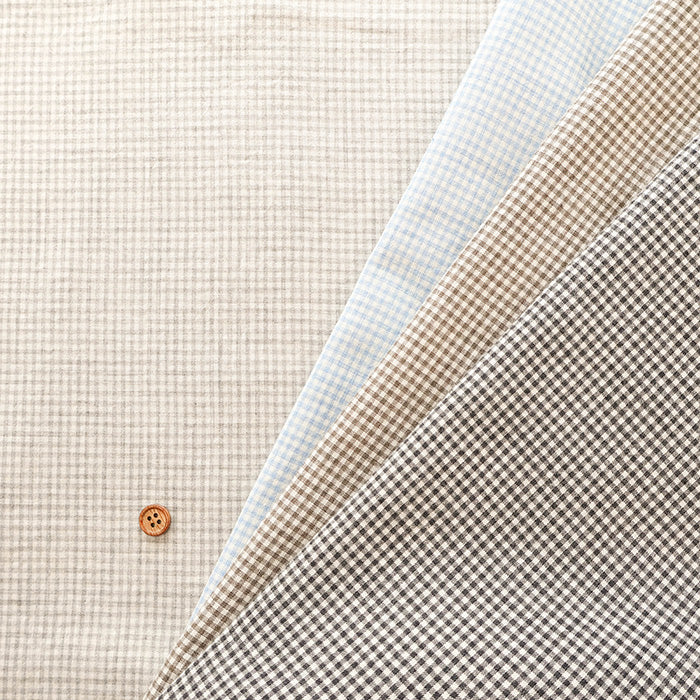 Organic Cotton Yarn-dyed Fabric - Gingham - nomura tailor