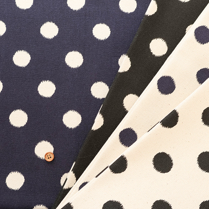 #8 Cotton Canvas Printed Fabric - Snowy Pattern - nomura tailor