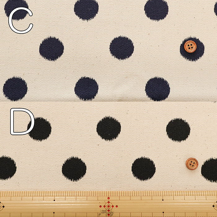 #8 Cotton Canvas Printed Fabric - Snowy Pattern - nomura tailor